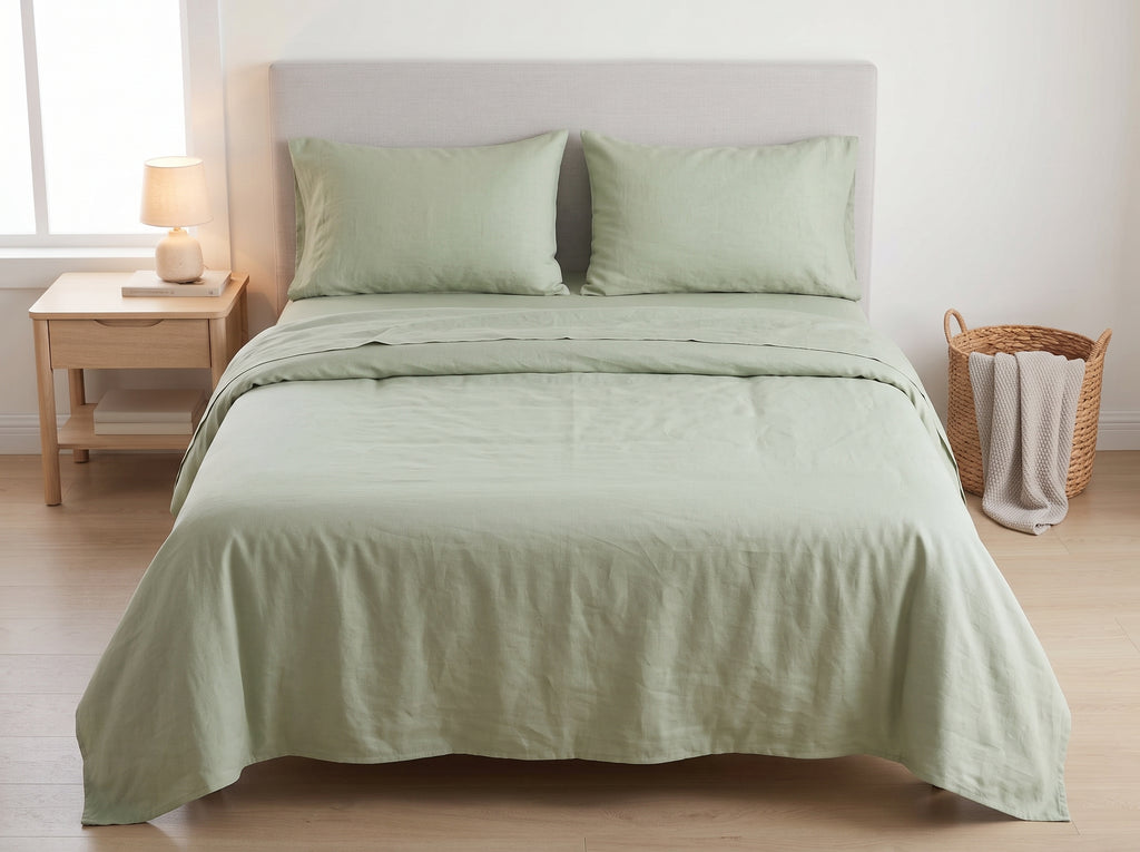 Cotton-Linen Blend Sheet Set – Breathable Summer Bedding