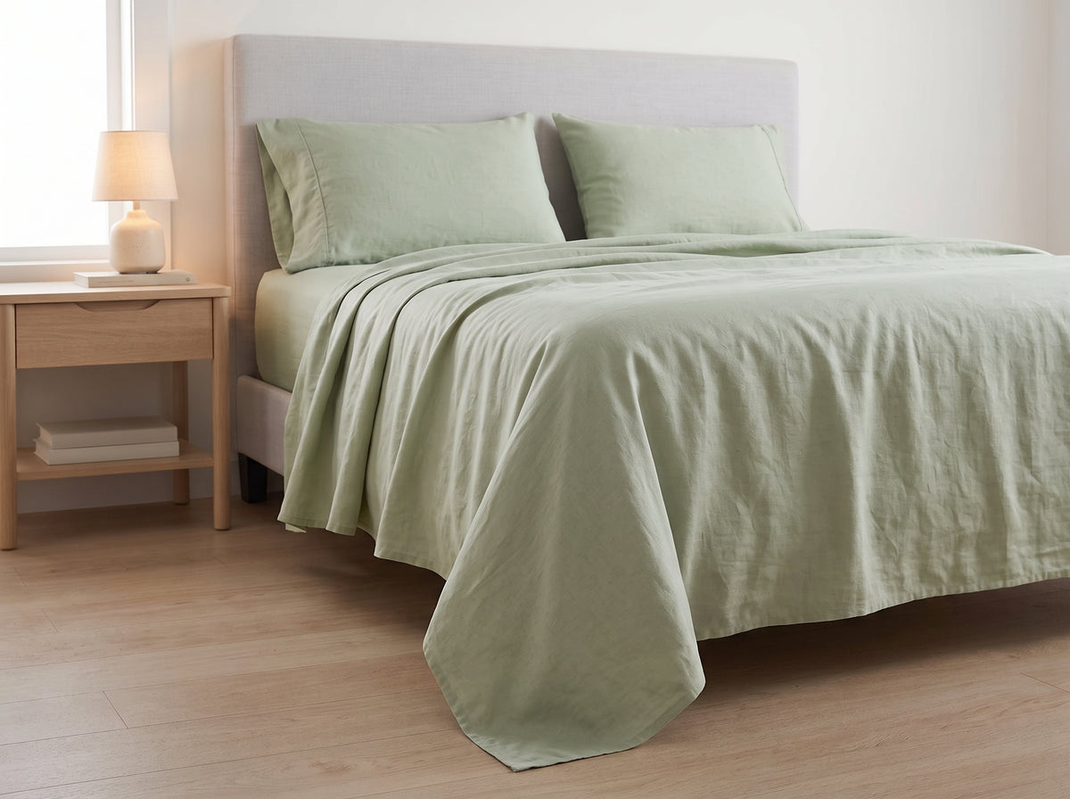 Cotton-Linen Blend Sheet Set – Breathable Summer Bedding