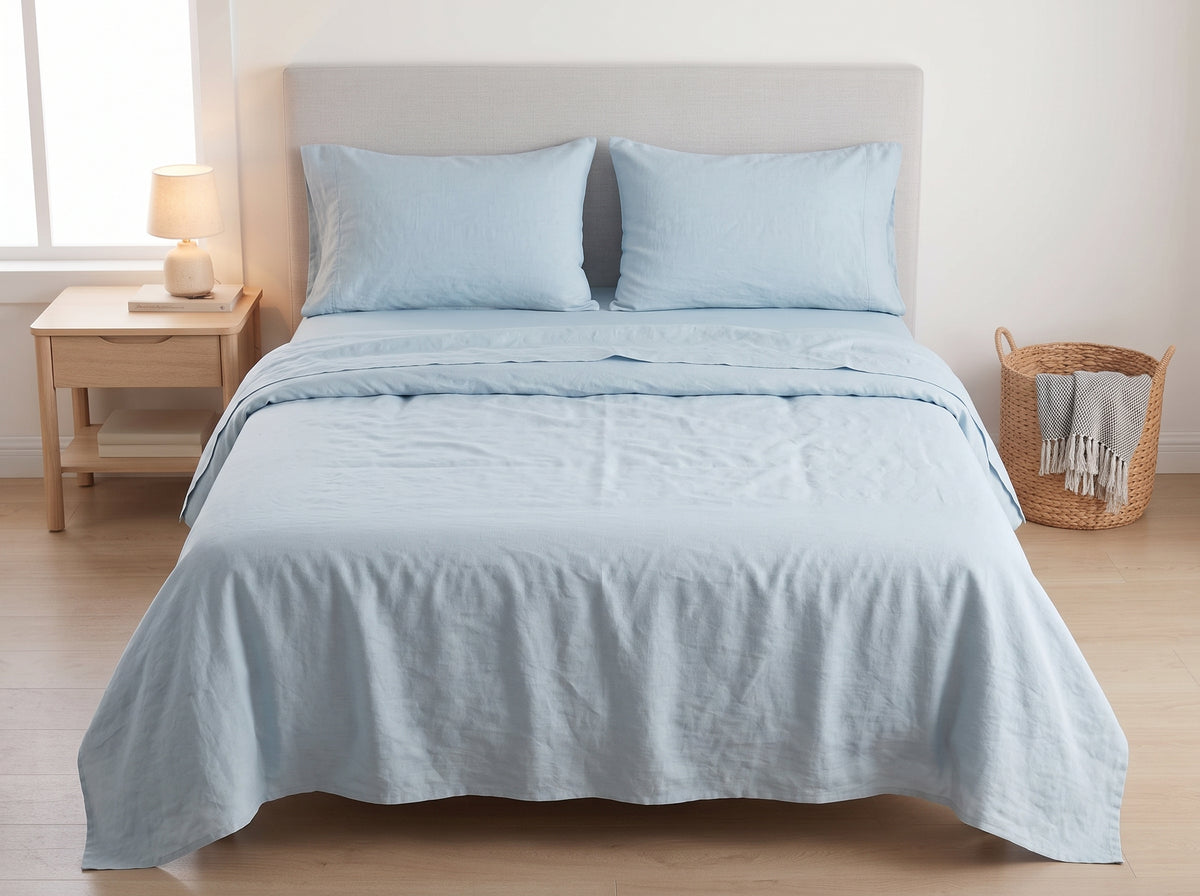 Cotton-Linen Blend Sheet Set – Breathable Summer Bedding