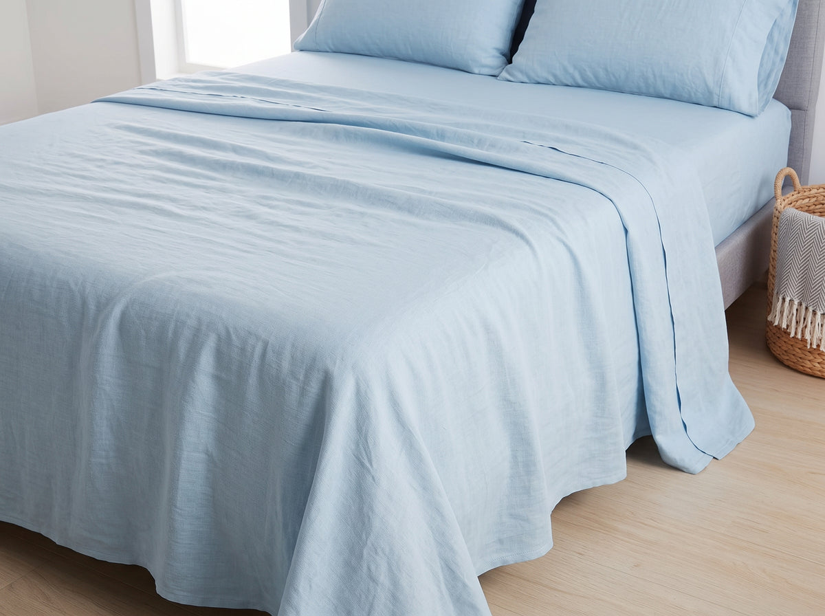 Cotton-Linen Blend Sheet Set – Breathable Summer Bedding