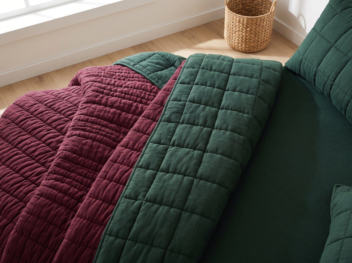 Quilted Winter Bedding Set – Warm & Cozy Quilt