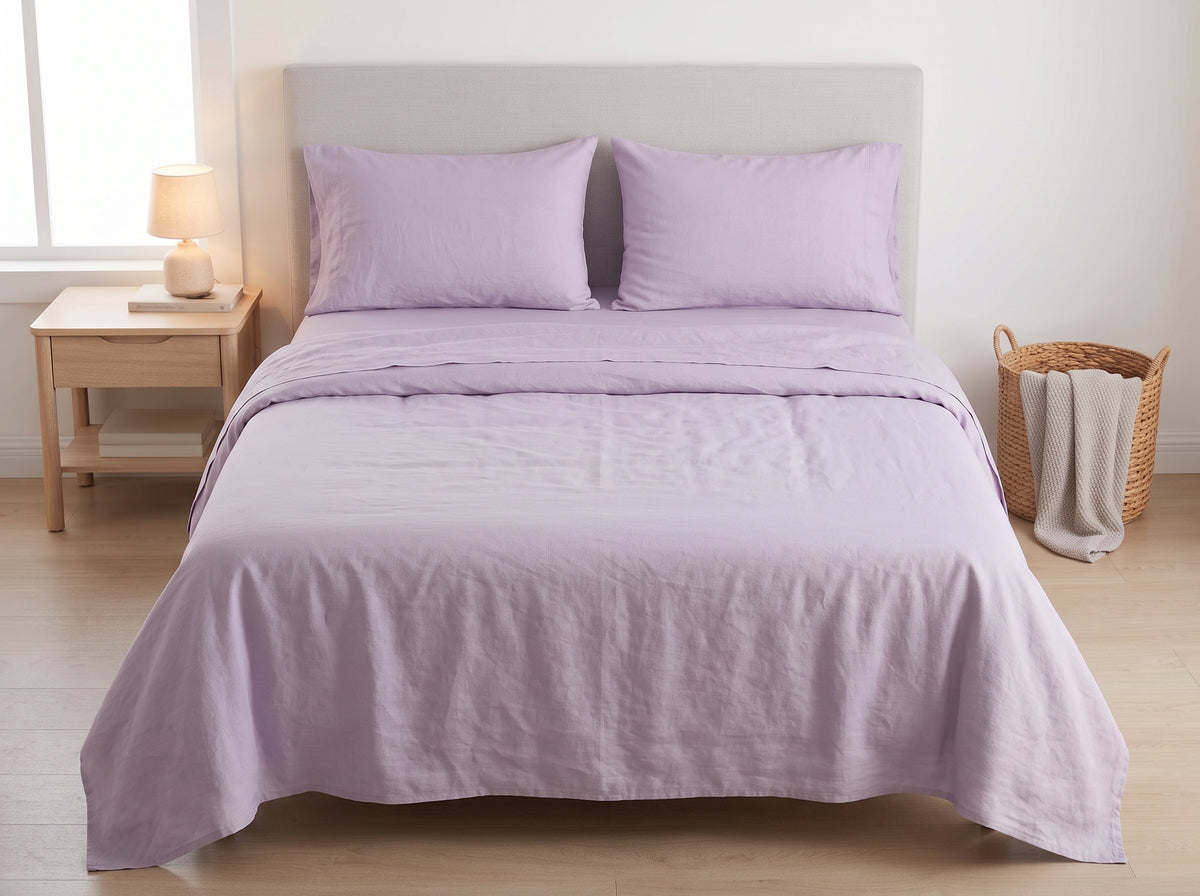 Cotton-Linen Blend Sheet Set – Breathable Summer Bedding