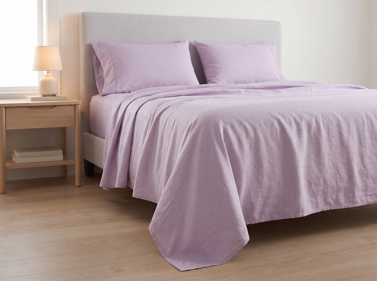 Cotton-Linen Blend Sheet Set – Breathable Summer Bedding