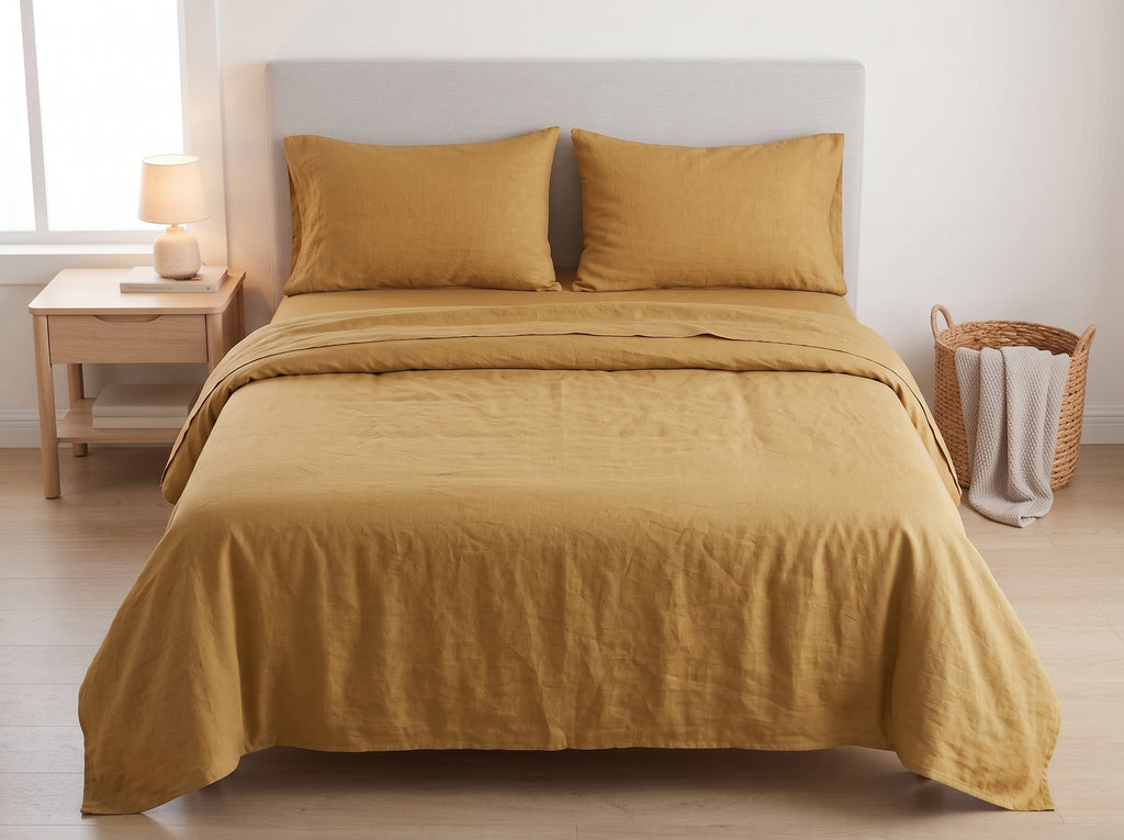 Cotton-Linen Blend Sheet Set – Breathable Summer Bedding