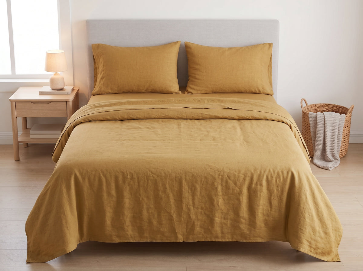 Cotton-Linen Blend Sheet Set – Breathable Summer Bedding