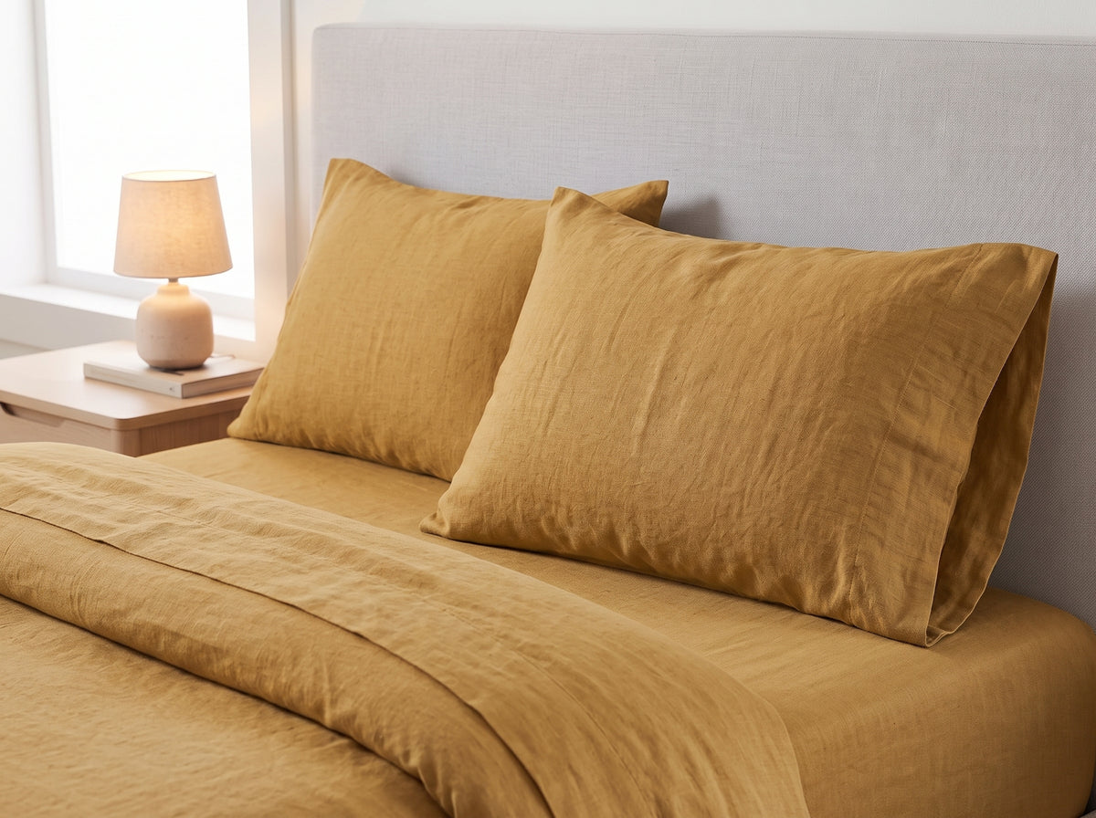 Cotton-Linen Blend Sheet Set – Breathable Summer Bedding