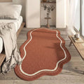 Wavy Border Area Rug – Organic Shape Bedroom Rug