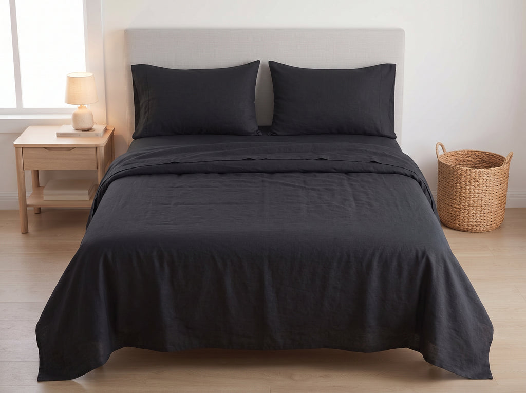 Cotton-Linen Blend Sheet Set – Breathable Summer Bedding