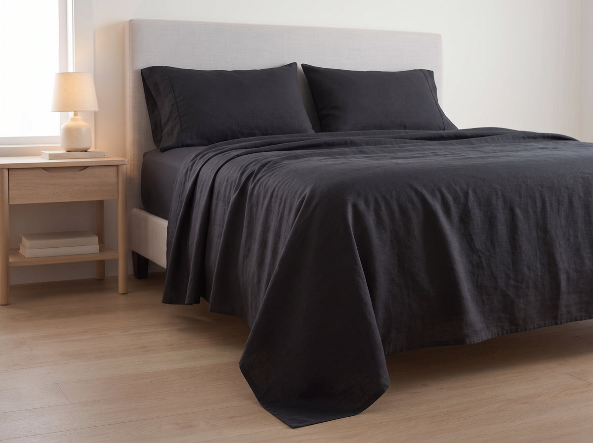 Cotton-Linen Blend Sheet Set – Breathable Summer Bedding