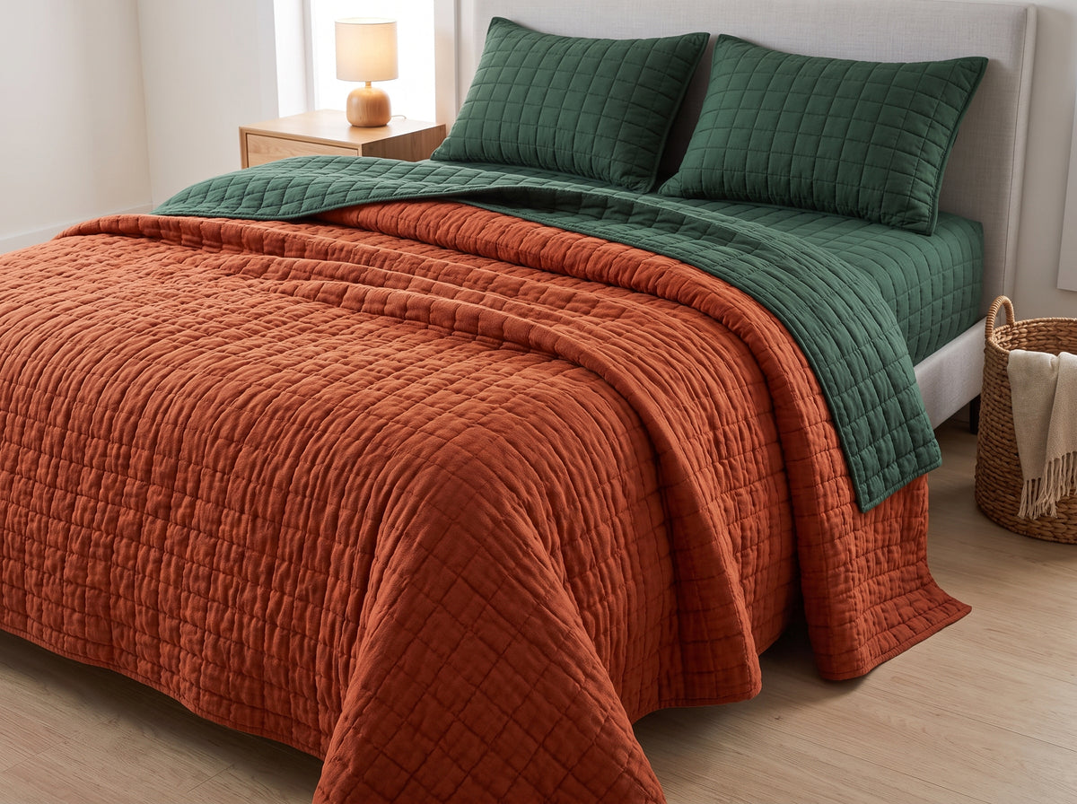 Quilted Winter Bedding Set – Warm & Cozy Quilt