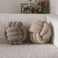 Sherpa Knot Cushion – Decorative Round Pillow