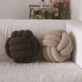 Sherpa Knot Cushion – Decorative Round Pillow