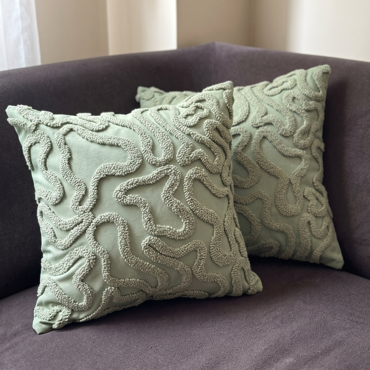 Tufted Textured Cushion Covers – Set of 2
