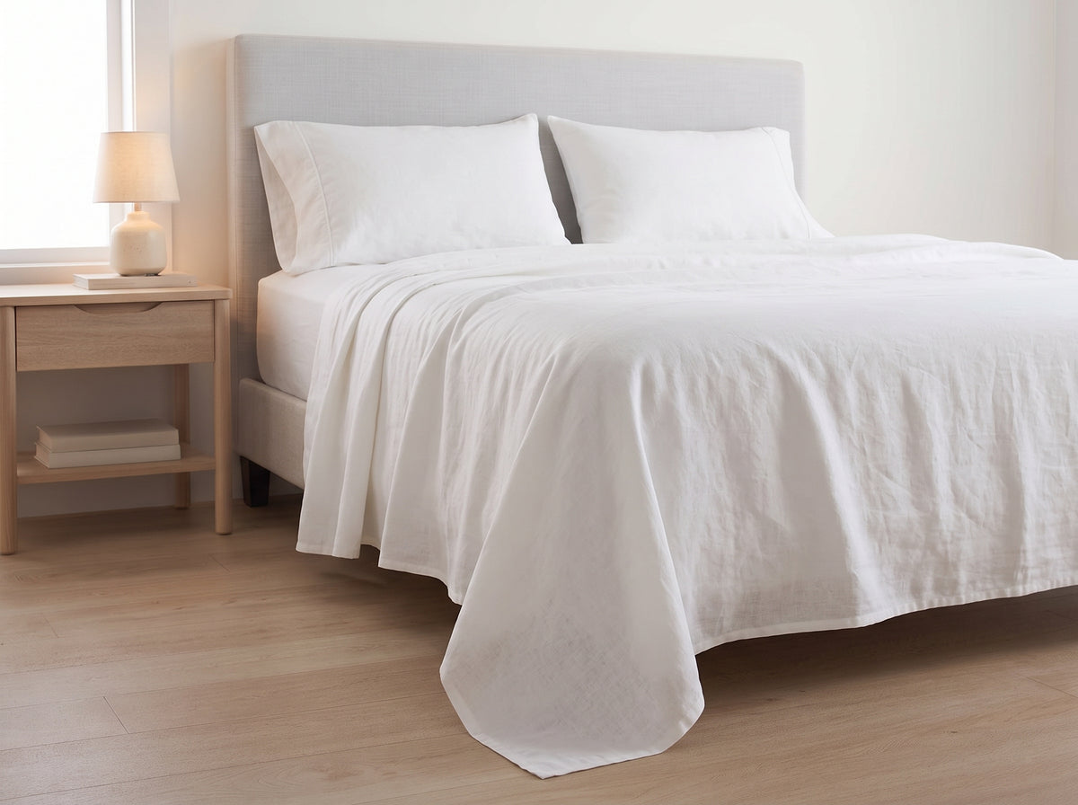 Cotton-Linen Blend Sheet Set – Breathable Summer Bedding