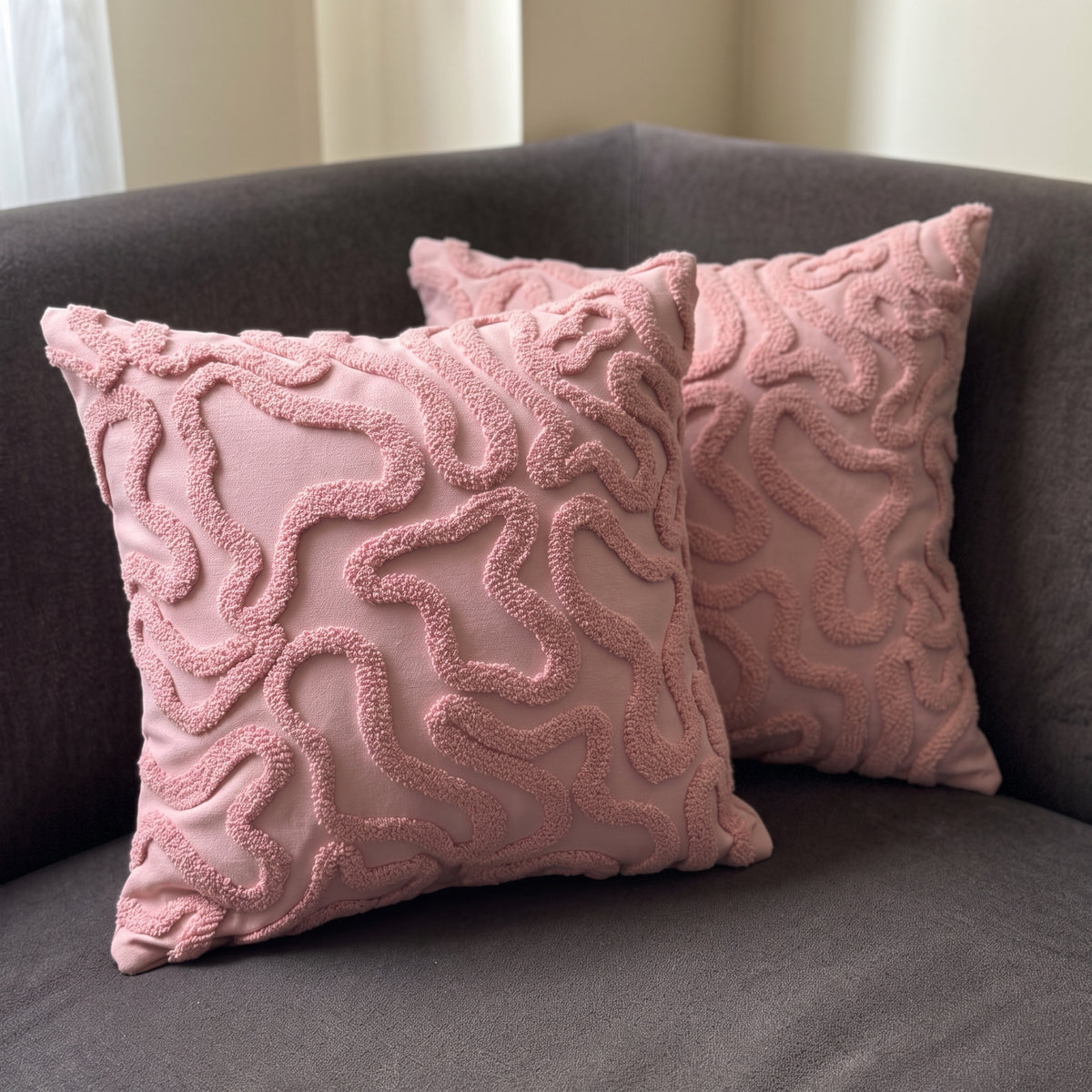 Tufted Textured Cushion Covers – Set of 2