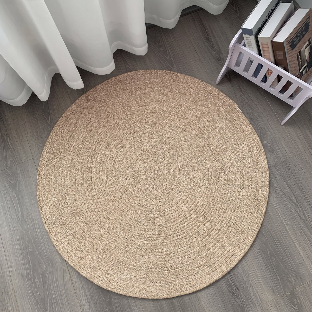 Braided Round Jute Rug – Natural Woven Floor Rug