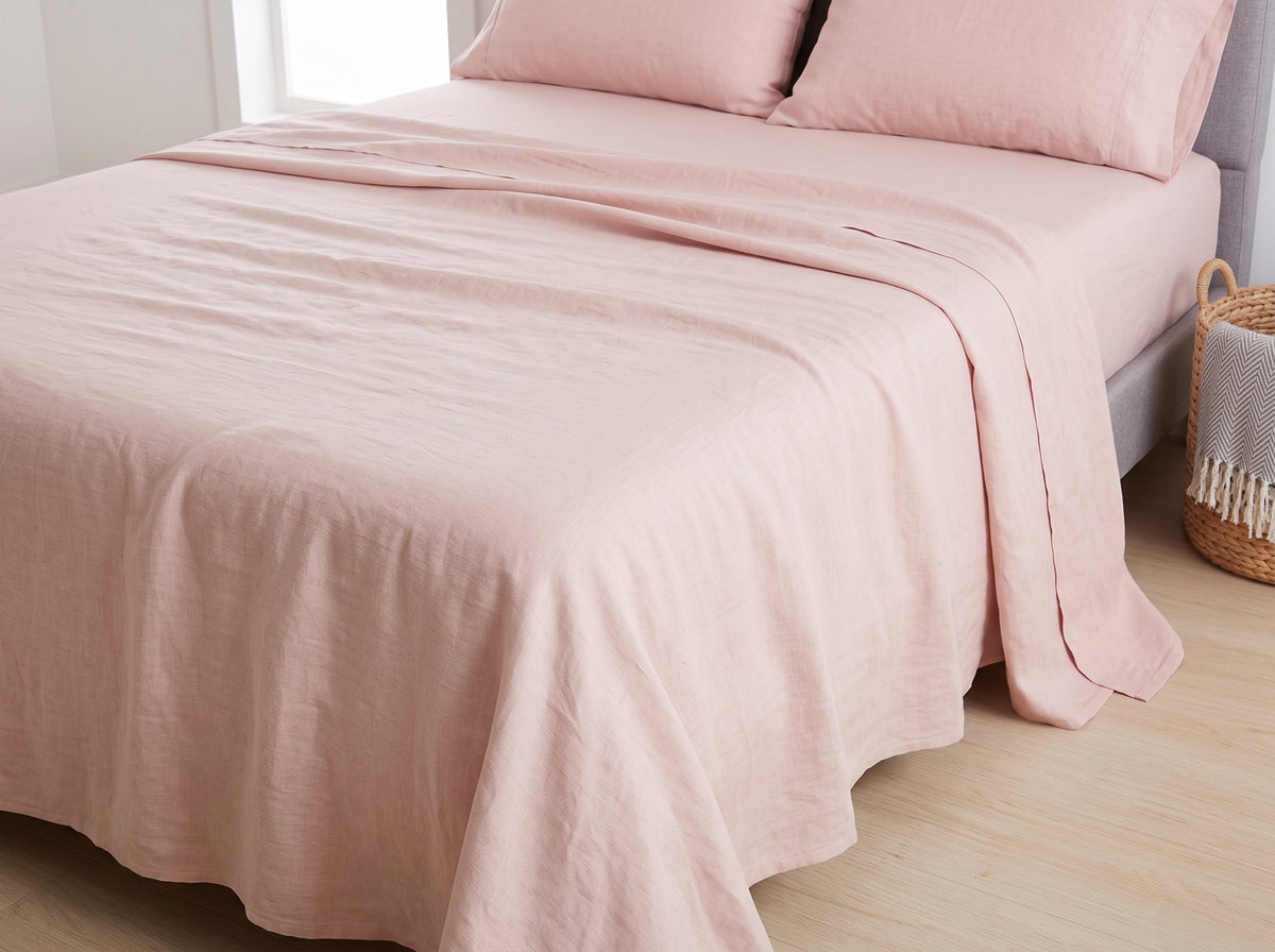 Cotton-Linen Blend Sheet Set – Breathable Summer Bedding