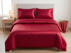 Red Satin Bedsheet Set – Silky Soft, Wrinkle-Resistant