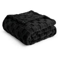 Waffle-Textured Sherpa Blanket – Cozy Sage Green